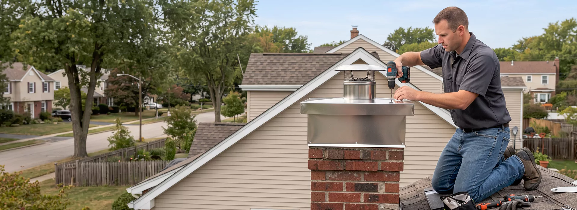Chimney Chase Cover Installation Lakewood, NJ