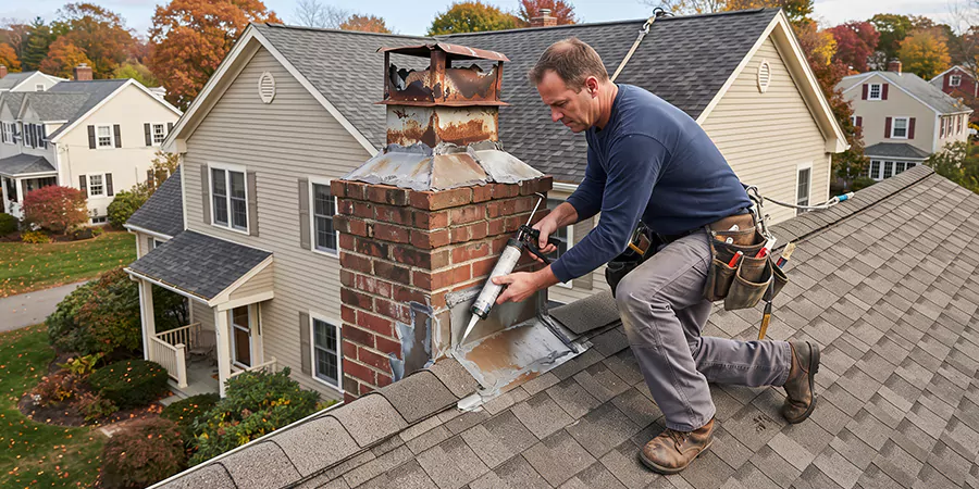 Chimney Chase Flashing Repair Lakewood