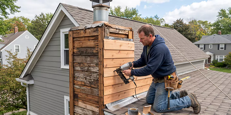 Wood Chimney Chase Repair Lakewood