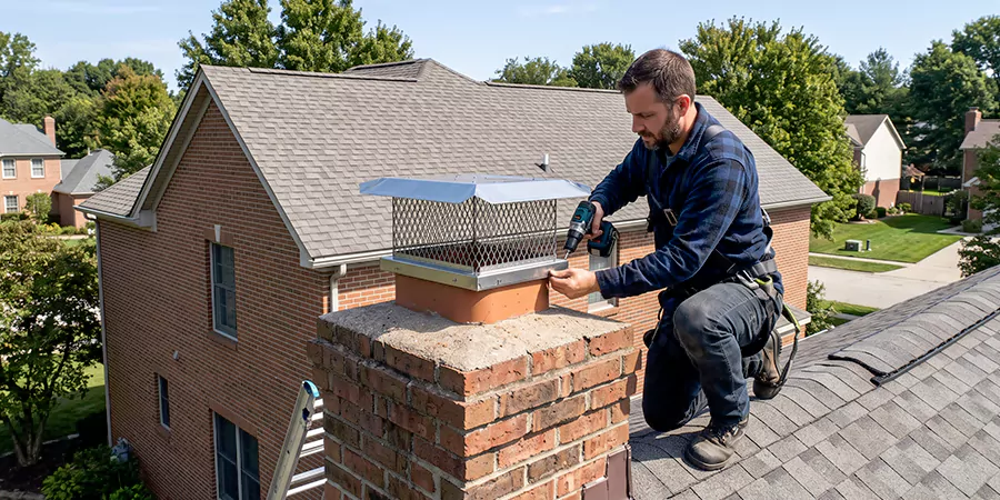 Masonry Chimney Spark Arrestor Installation Lakewood