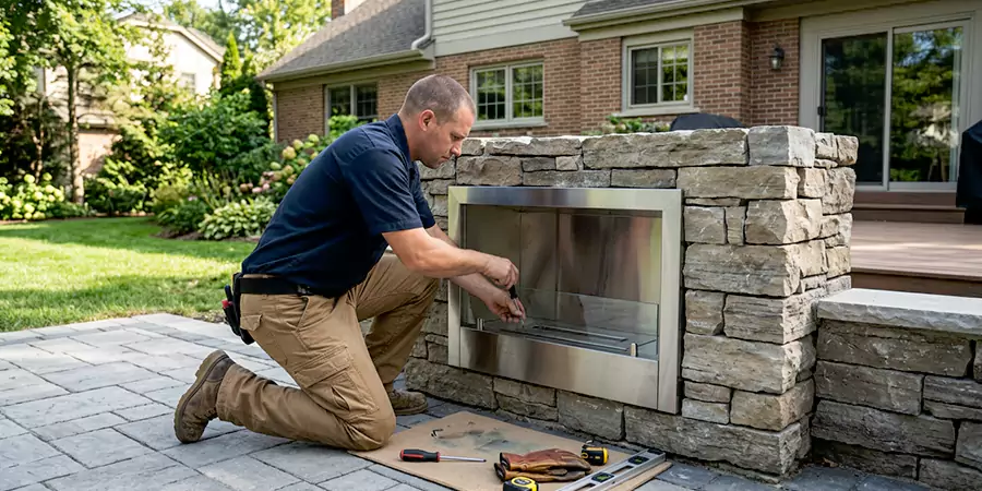 Outdoor Ethanol Fireplace Installation Lakewood